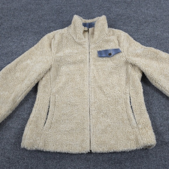 Pendleton Jacket Womens Medium Ivory White Sherpa High Pile Lined‎ Outdoors Camp - Picture 2 of 15